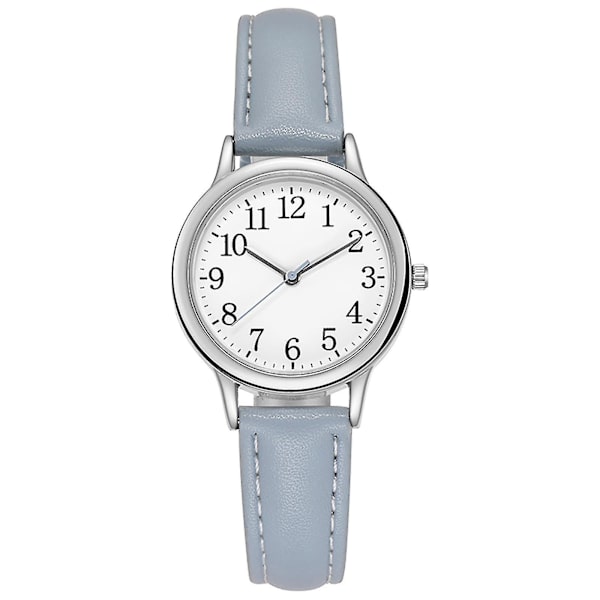 Presenter till kvinnor Siffror Klassiskt mode Läderarmband Watch Kvalitet Watch Watch Klockor För kvinnor Tw Sky Blue