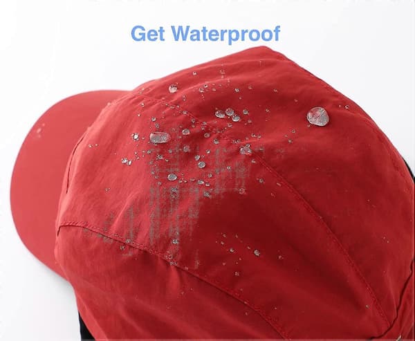 Utendørs baseballcaps for menn Vanntett Yetsye Vinterøreflapp Red