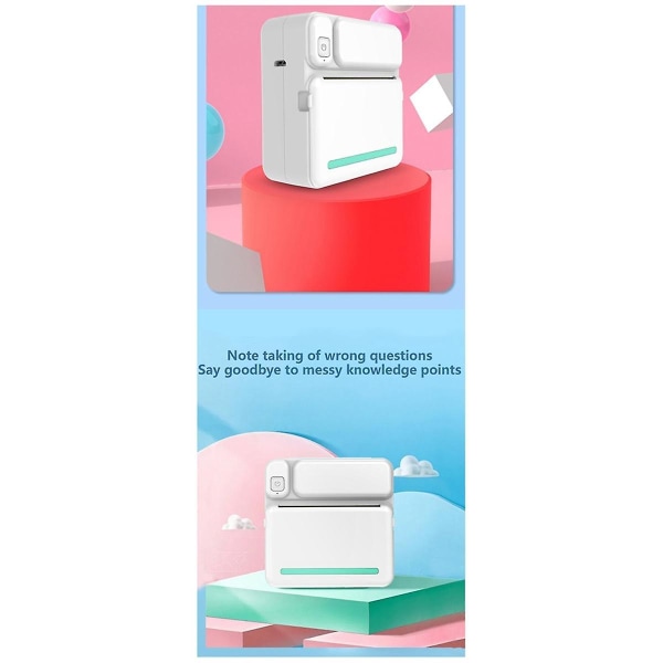 C19 termisk printer Bluetooth stregkodelabelmaskine til kontor kommerciel lomme Mini Bluetooth print Pink