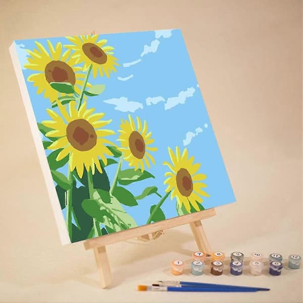 DIY Digital Oljemålning Canvas Målning Efter Nummer Med Ram Barnpresenter A