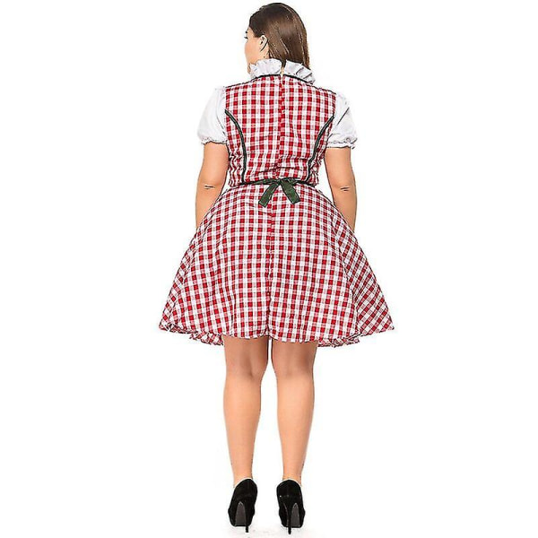 4xl Plus Size Tysk Dirndl-kjole til kvinder Traditionel bayersk ølpige Oktoberfest kostumer