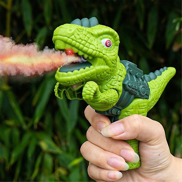 Fire Breathing Dinosaur Shooter Vapour Light Roar Sound Dragon Kids Toys Gifts Banmo D Requires two batteries