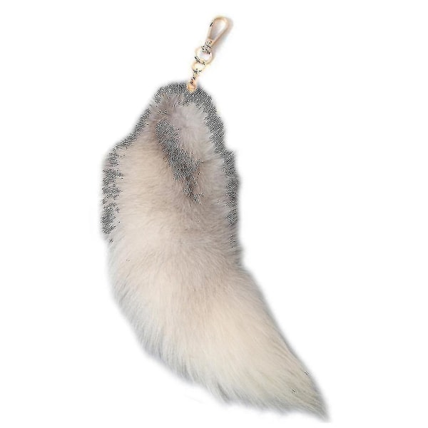 Pehmo-ketun hännän avaimenperä Furry Animal Tail avaimenperä Avaimenperä 40cm eläimen häntä B