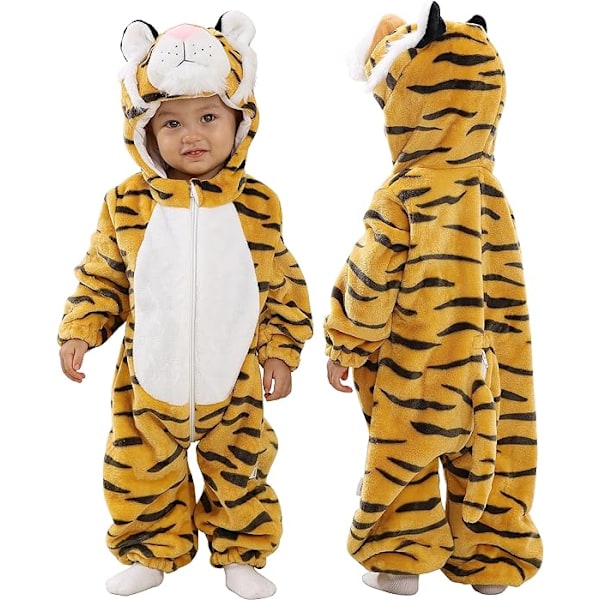 Halloween-dräkter för bebisar, småbarnskläder, babyjumpsuits, pojkar och flickor, djurdräkter, 2-36 månader Old tiger 100-110cm