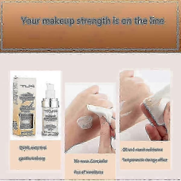2 STK TLM Farveskiftende Foundation, Fejlfri Farveskiftende Foundation, Flydende Makeup Base Ansigtsconcealer til Aldrende Hud_cdb1