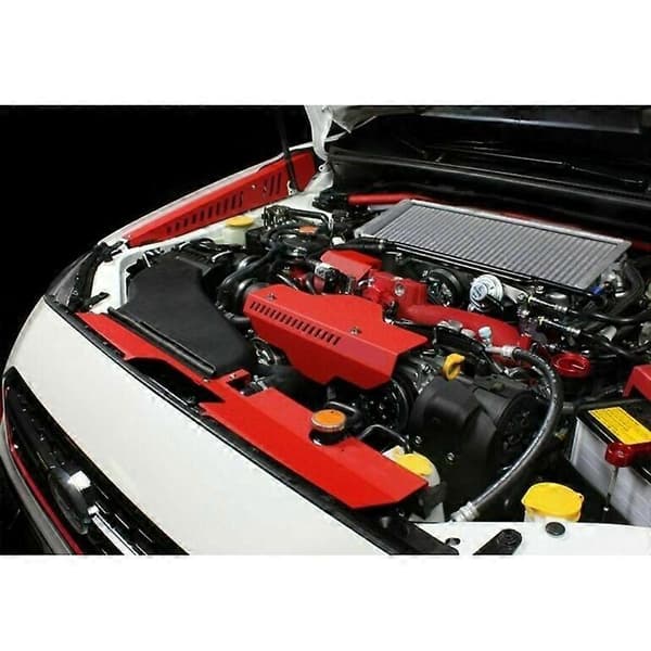 Fender Shrouds Kit Panelplade Motorrum med Hardware til Subaru WRX & STi 2015-2020, Rød Red