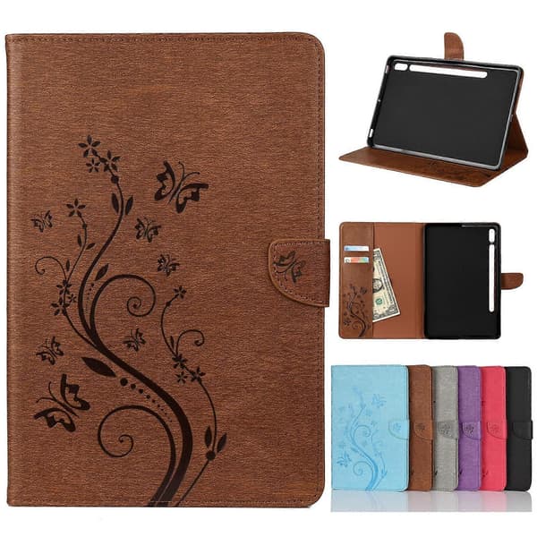 Läderfodral för Galaxy Tab S8/ Tab S7 T870/ T875 Brown