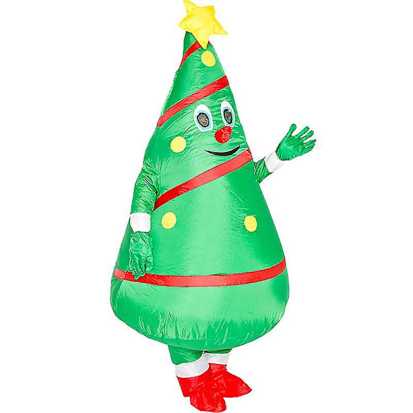 Uppblåsbar Halloween-Juldräkt Rolig Julgran Maskot Vuxna