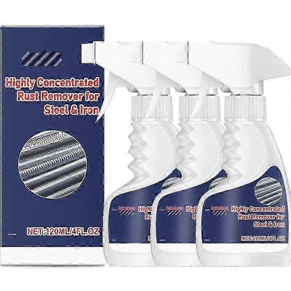 Kraftig metallrustfjerner 500 ml kraftig metallrustfjerner bilvedlikehold rengjøring rust 3pcs