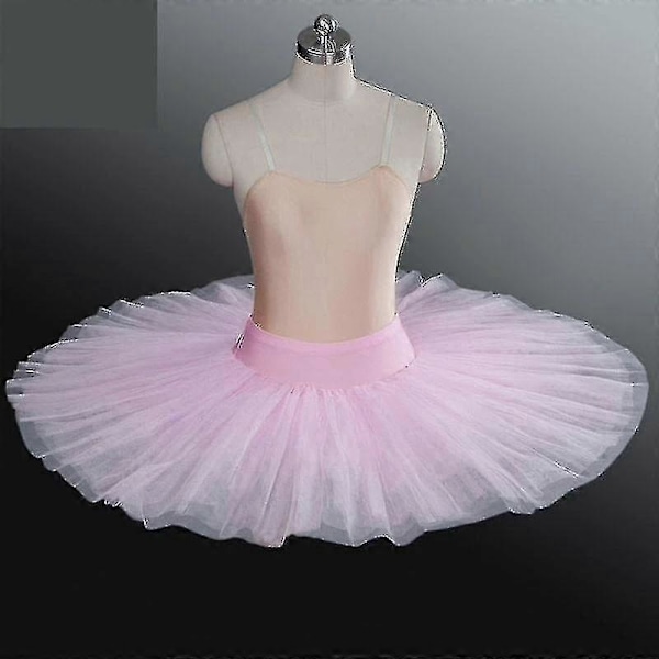 Professionell Platt Tutu Svart Vit Röd Balettdräkt För Kvinnor Tutu Balett Vuxen Balettkjol Med Underkläder Black L