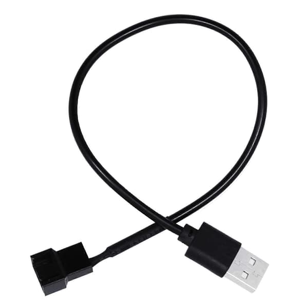 Fuld hastighed 5V spændingstrin-op USB til 4-bens PC-blæser med kappe strømadapterkabel
