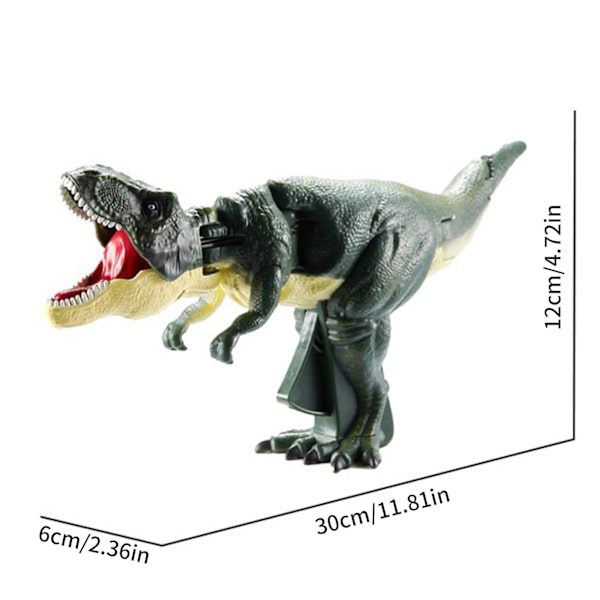 Tryk på dinosaurlegetøj, tryk på vibrerende hovedhale dinosaurlegetøj med lydeffekter, bevægeligt dinosaur fidgetlegetøj, dekompressions dinosaurlegetøj