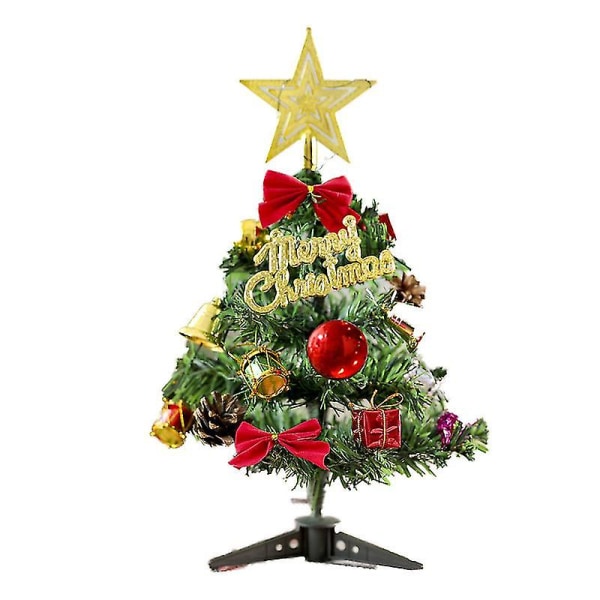 Julefest minijuletræ og 2 m/2,18 yards ståltovslys (b, stil) Bd