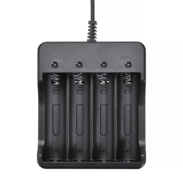 18650 Batterilader 4 pladser Oplader Lommelygte 4.2V Lithium Ba