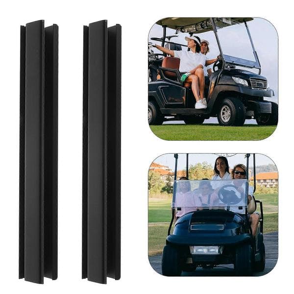 2 stk. golfbil frontrute klips golfbil frontrute stripe golfbil tilbehør 32,00X4,00X3,00CM Svart