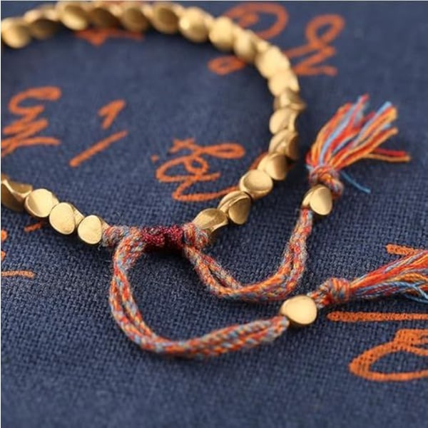 Tibetansk kobberperle armbånd til mænd og kvinder, buddhistisk heldsarmbånd til forebyggelse af gigt, beskyttelse og velsignelse af mænd og kvinder, legering