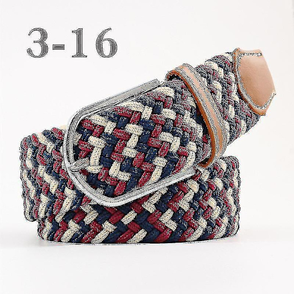 Herrebelter Bursdagsgave Midjebelteflett Klassisk spenne linning Justerbar blandet 3 farger Blue Red Beige