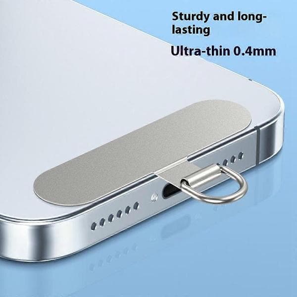 Telefon Tether Tabs i rustfrit stål til telefoncovers, Lanyard Patch ultratyndt design