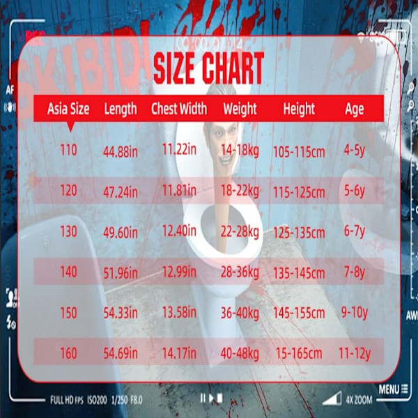 Pojat WC-pukumaski Halloween Cosplay Bodyt 140MONITOR MAN 140 Monitor man 140Monitor man