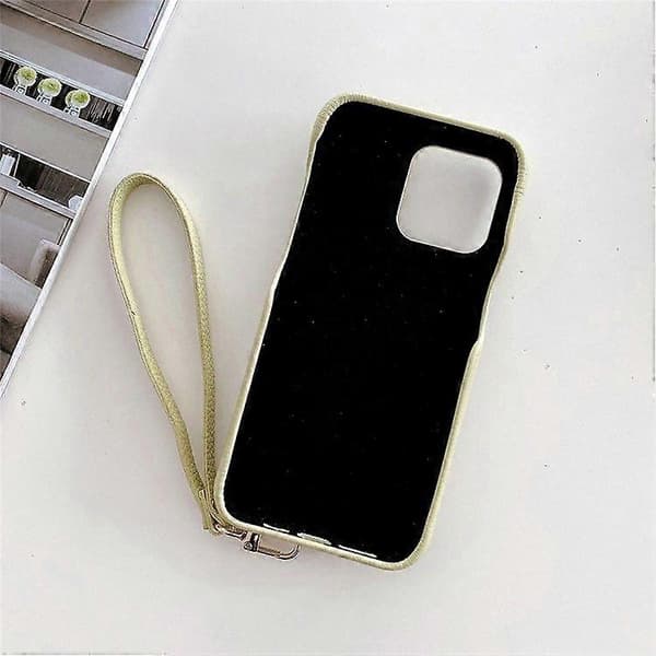 Fodral för iPhone 16 Pro Max, multifunktionella kortfack, läderbaksida med handledsrem Green