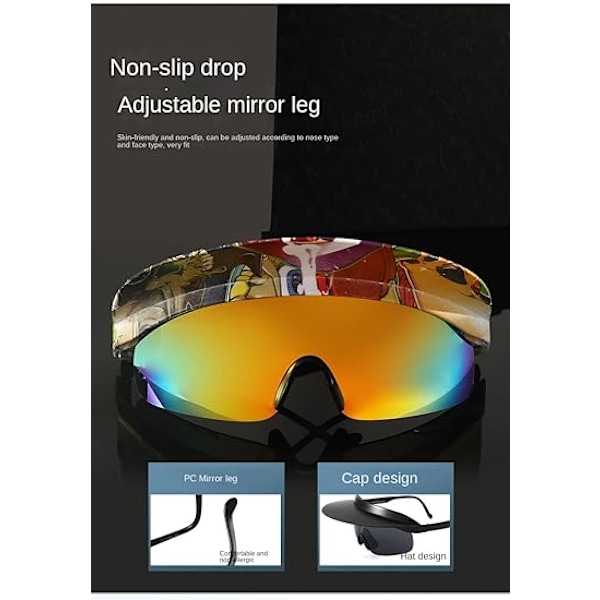 Ellipse Hat Solbriller Trendy Solbriller UV400 Solbriller UV-beskyttelse Mænd Kvinder Klassisk Trendy C