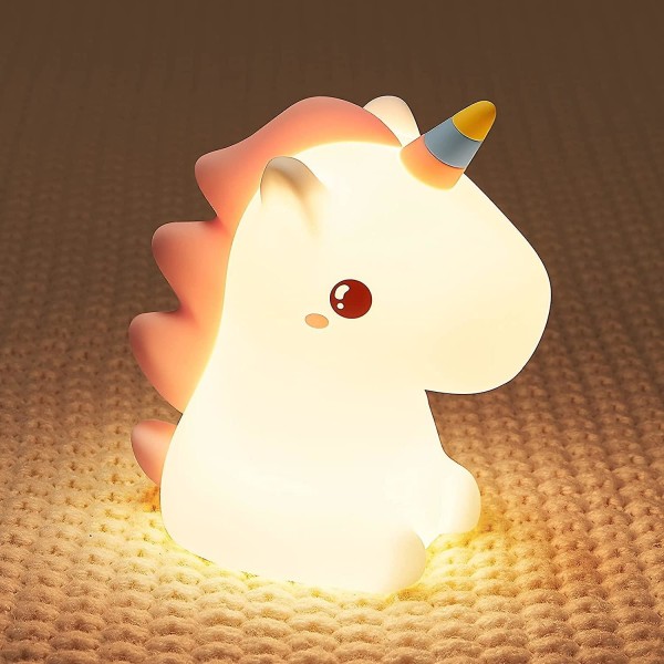 YSDSY Veilleuse Licorne Enfants, Veilleuse Kawaii Bébé, Lampe de Chevet LED Chambre de Bébé, Lampe d