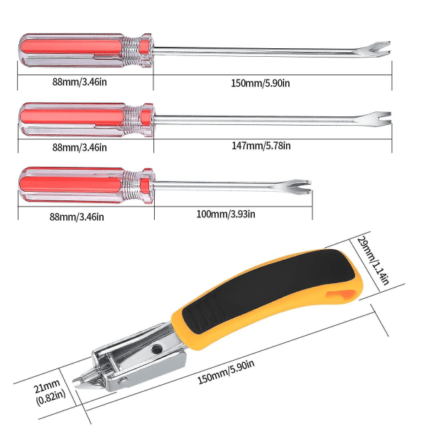 Polstringshæftefjerner og værktøjssæt til hæfteløfter, værktøj til fjernelse af kraftig sømaftrækker, neglehæftet nitter