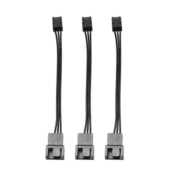 6 stk. 4-pin PWM til 3-pin standard blæseradapterkabel Zekai - Computerblæserstik