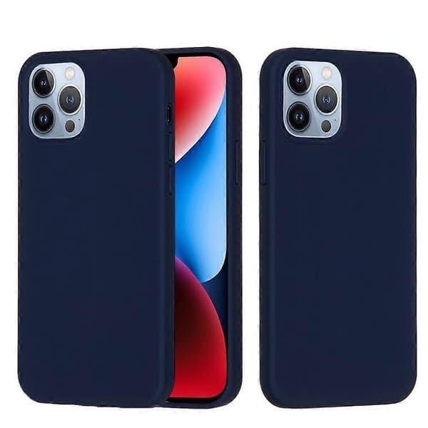 Enfärgat silikonskal för iPhone 15 Midnight Blue For iPhone 15 Pro Max