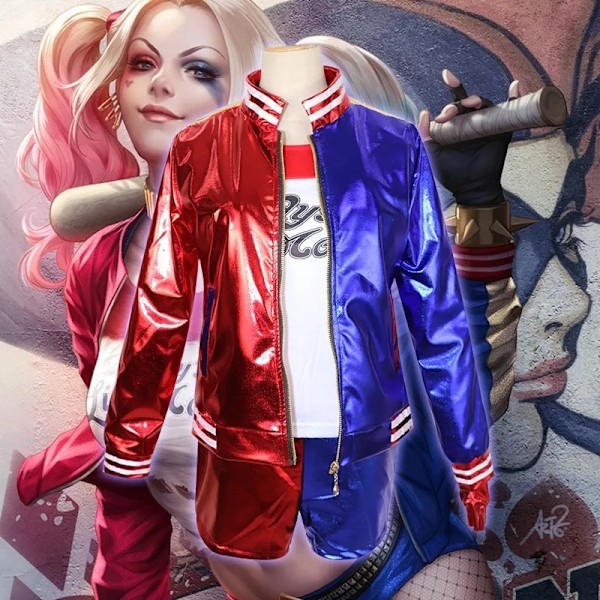Harley Quinn Cosplay Partydragter til Kvinder Azul M