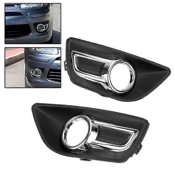 2008-2011 Citroen C4 Krom Frontfanger Tåkelys Deksel & Rammesett (Par) black