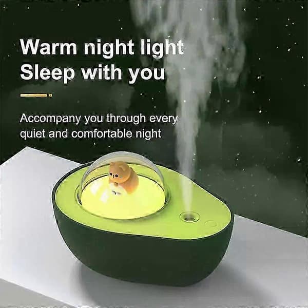 Bærbare 240 ml luftfugtere USB trådløs avocado luftfugter sød kat LED natlys til soveværelse børn mini skrivebordsluftfugter gaver