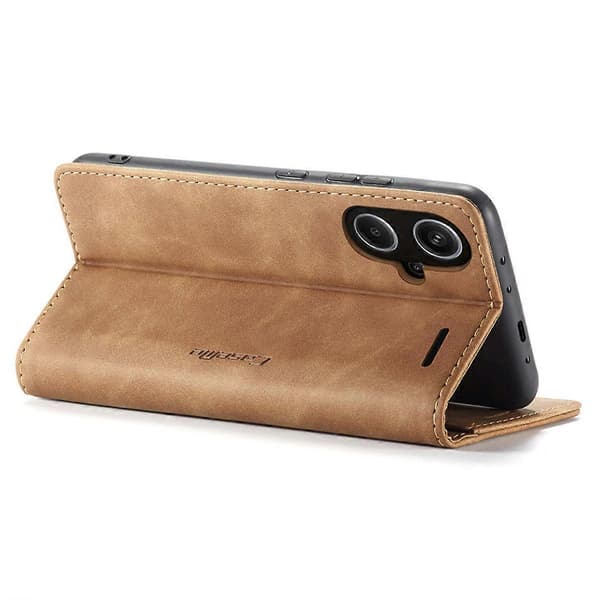 Plånboksfodral i Läder med Ställ för Xiaomi Redmi Note 13 Pro+ 5G Brown