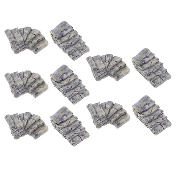 10 stk. Kunstharpiks Trin Formet DIY Mikro Landskab Figurer Akvarium Ornament