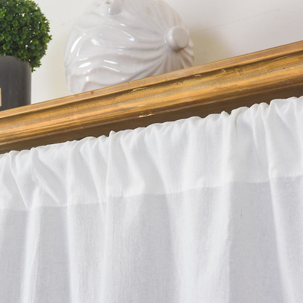 Hvite Ruffle Kjøkken Valances for Windows