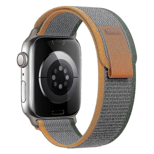 Lämplig för Apple Watch S7applewatchs8 Nylon Ultra Canvas 49mm45mm Wild Diameter Band 41m Orange Dark Green 42 44 45 49mm