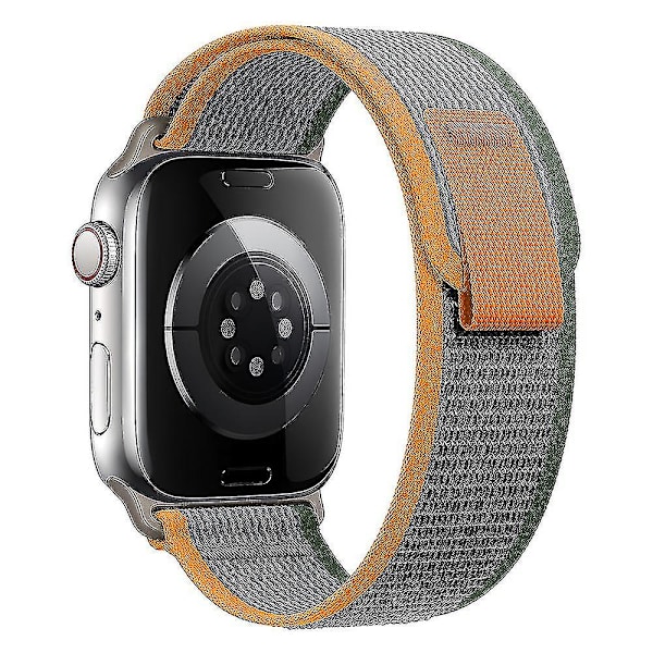 Velegnet til Apple Watch S7applewatchs8 Nylon Ultra Canvas 49mm45mm Wild Diameter Band 41m Orange Dark Green 42 44 45 49mm