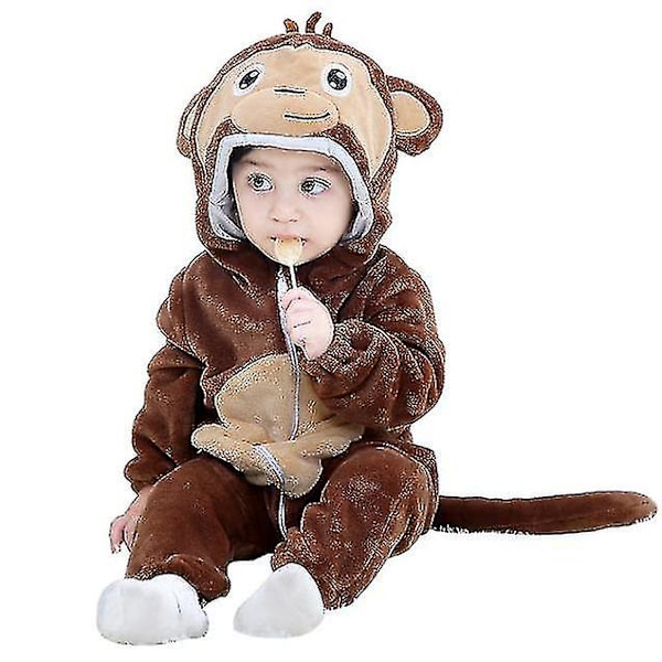 Spädbarnsbebisar Pojkar Flickor En-dels Set Toddler Kläder Barn Söta Huvad En-dels Påskdjursdräkter 18-24 months