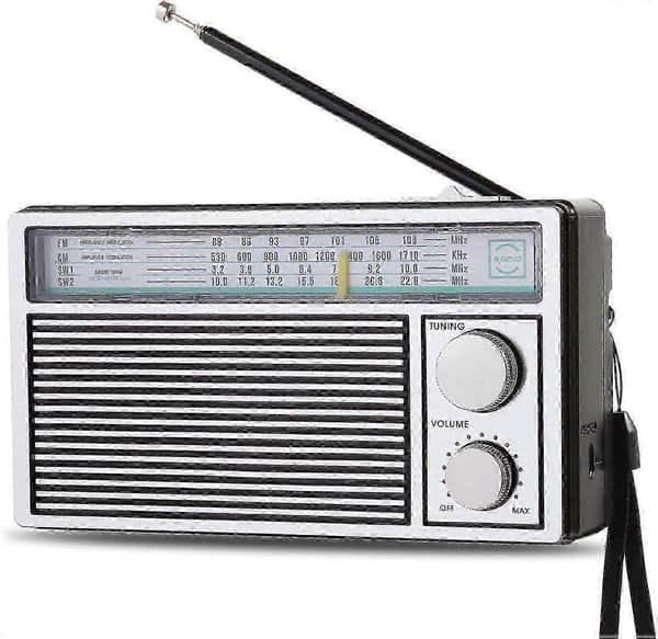 AM FM Transistorradio, Bærbar Retro-stil med Høy Lyd