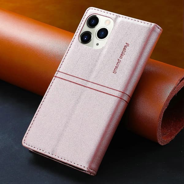 Magnetiskt läderfodral för iPhone 14 Plus Rose Gold