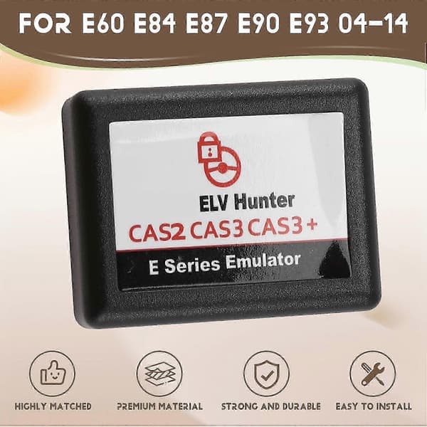 Bilrattlås Emulator for E60 E84 E87 E90 E93 2004 2014 ELV Hunter CAS2 CAS3 Ingen Programmering Plug & Start