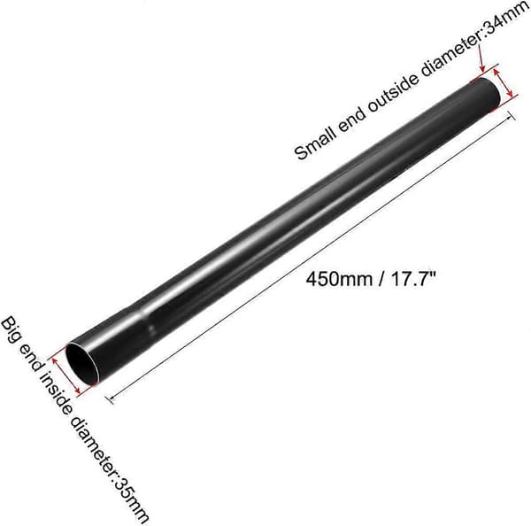 Förlängningsrör 35 mm plastslang 45 cm längd förläng dammsugartillbehör svart svart
