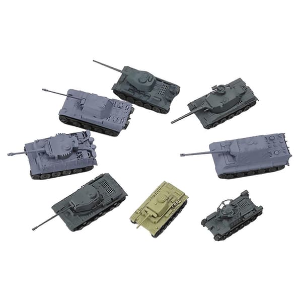 Set med 16 4D 1/72 Skala Montera Stridsvagnssatser Stridsvagn Pussel Samlingar Sand