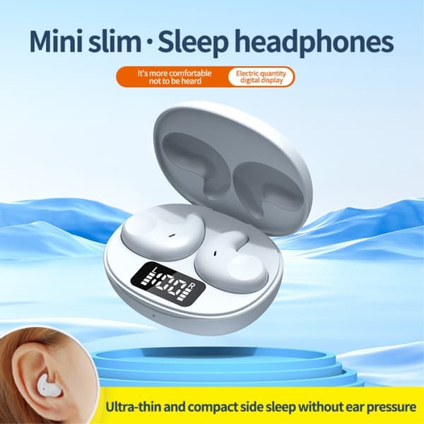 In-ear til at sove med Sovehovedtelefoner Bluetooth-hovedtelefoner - Sort Sort