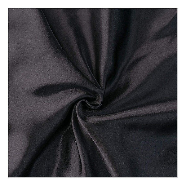 Tilpasset lagen, satinsilkesengetøj, superblødt, soveværelse (sort, 153 203 30 cm) black 153*203