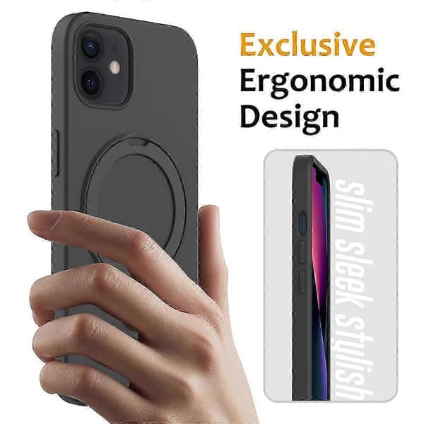 Magnetic Case for iPhone 11 with Ring Stand PC+Silicone Drop-proof Phone Case Sti Style H