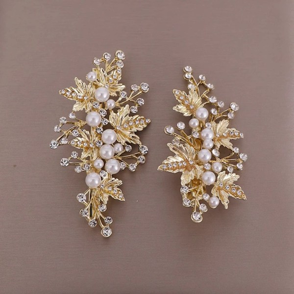 Brudslöja Håraccessoar Pärla Bröllopshårnål Strass Brud W
