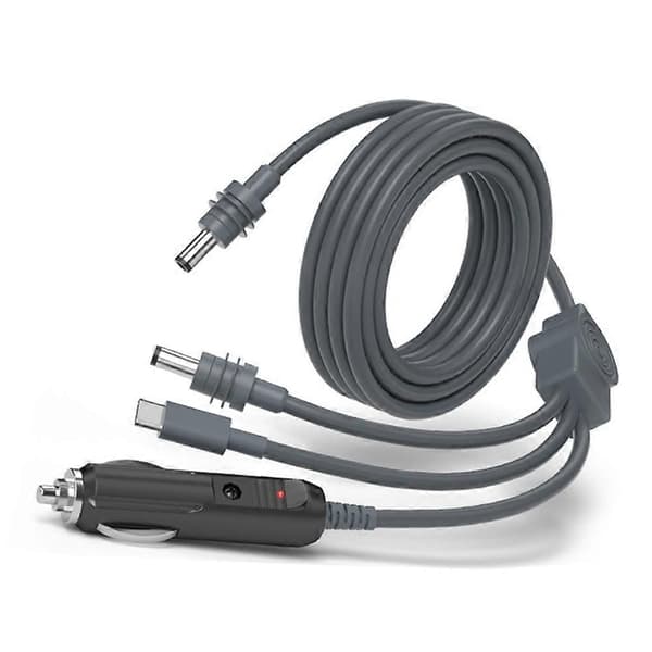 til Starlink Mini strømkabel, til Starlink Mini 3i1 5.5x2.1mm 20AWG GråSvart