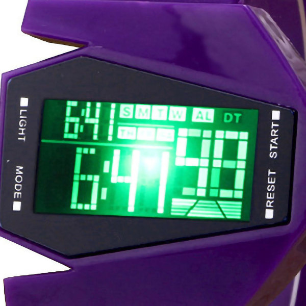 Digitaalinen watch Monitoiminen Unisex värikäs led-lentokone watch naisille ja miehille Purple