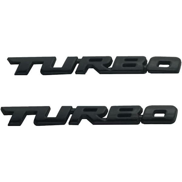 2X 3D Turbo Premium -auton sivulokasuojan takatavaratilan embleemi -seosmerkki -tarrat kaikkiin autoihin, kuorma-autoihin ja maastoautoihin